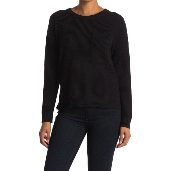 Madewell Thompson Pocket Pullover Sweater Black - Picture 1 of 11